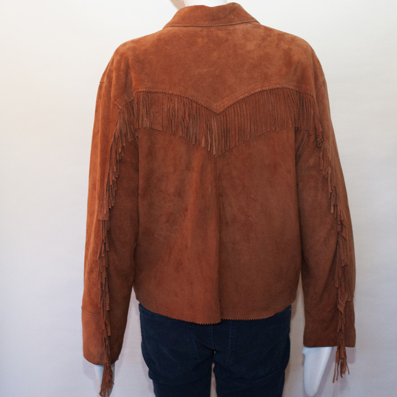 Chevignon Girl Suede Western Fringed Jacket. - Picture 4 of 8